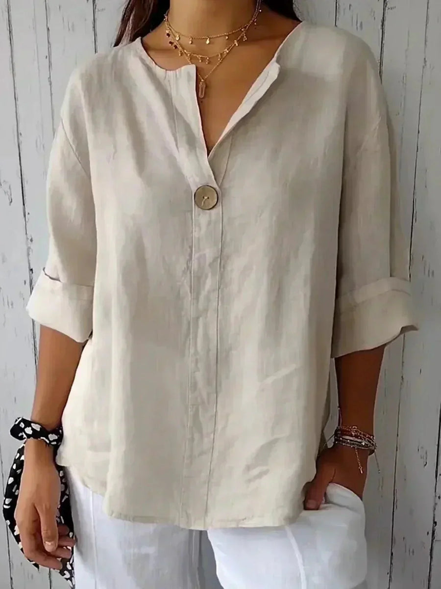 KAREN | RELAXED V-NECK TOP