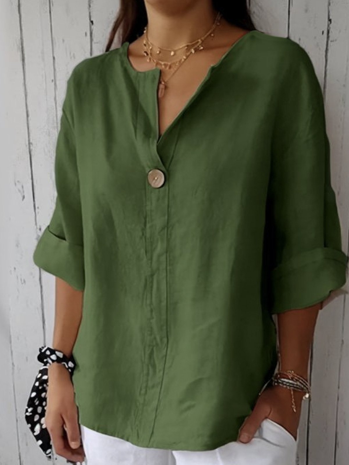 KAREN | RELAXED V-NECK TOP