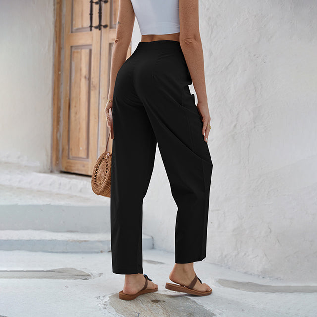 REMI | KNOT-DETAIL WIDE-LEG PANTS