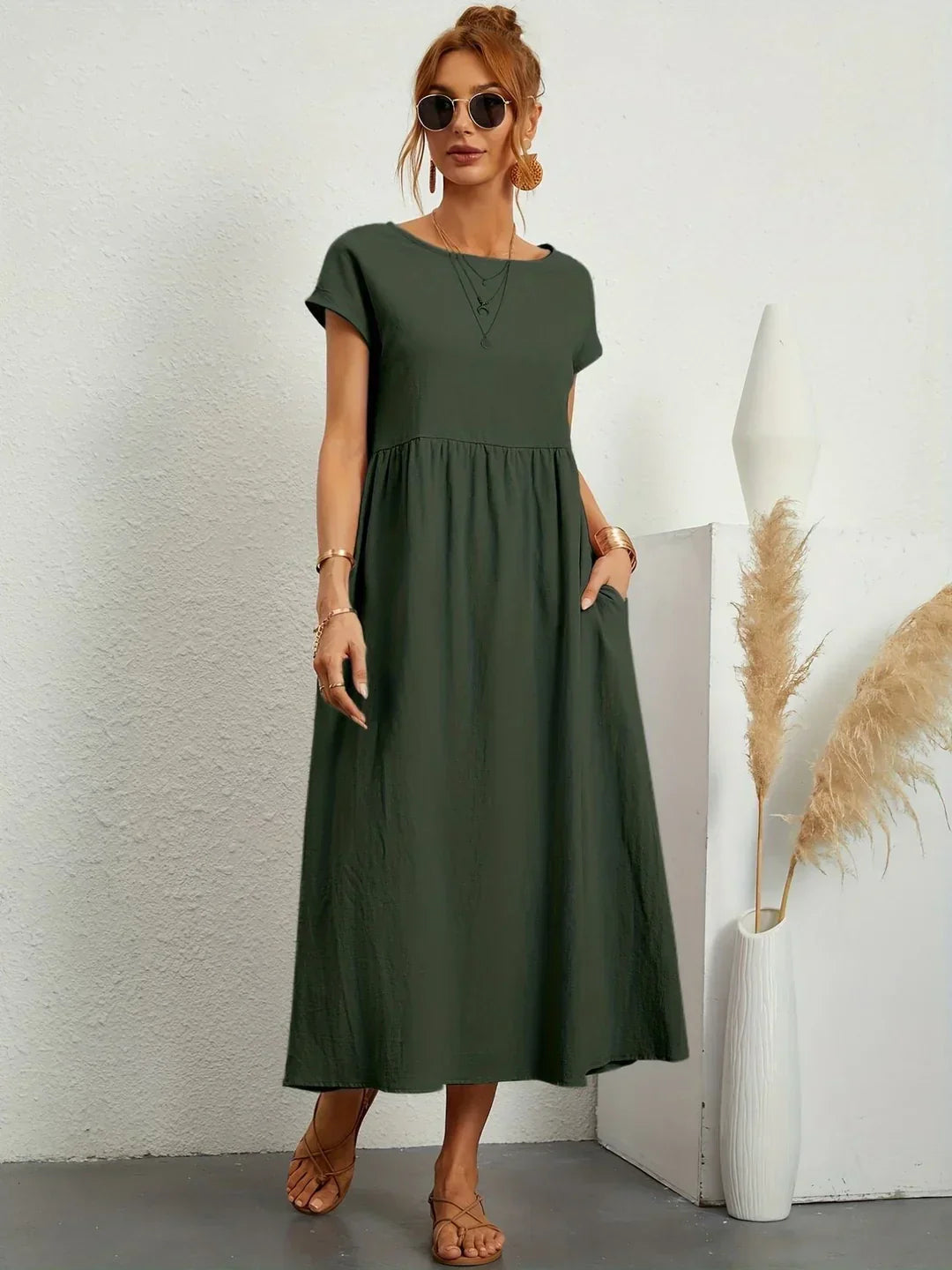 MARGOT | FLUID MIDI DRESS TIMELESS ELEGANCE