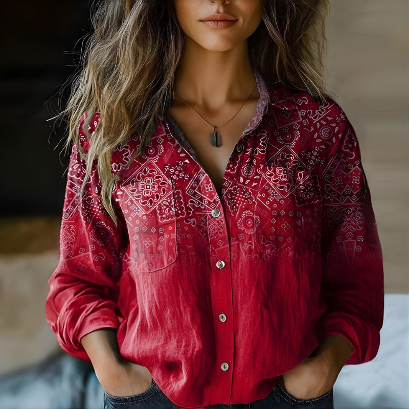 DEMI | PRINTED VINTAGE BLOUSE