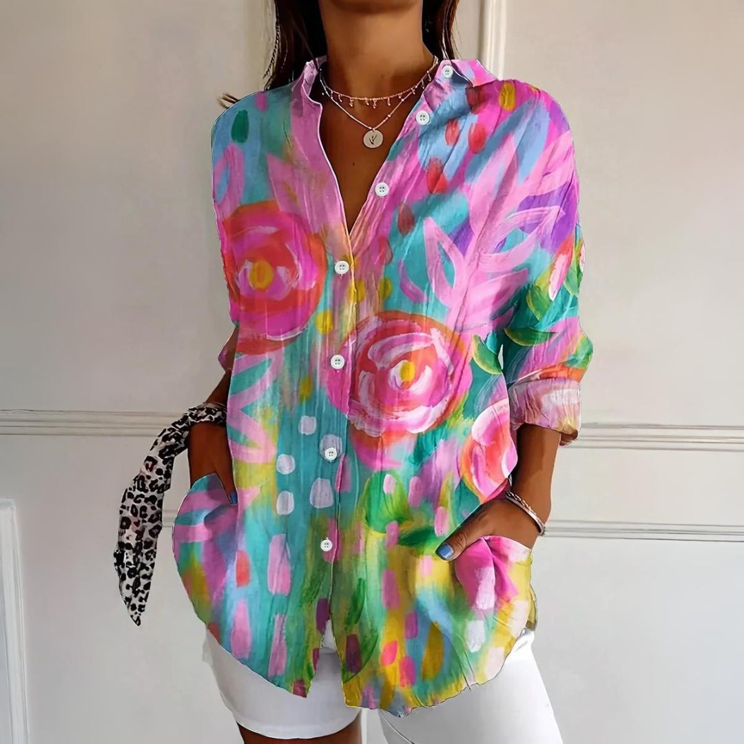 HAYLEY | FLORAL BREEZE BUTTON-UP SHIRT