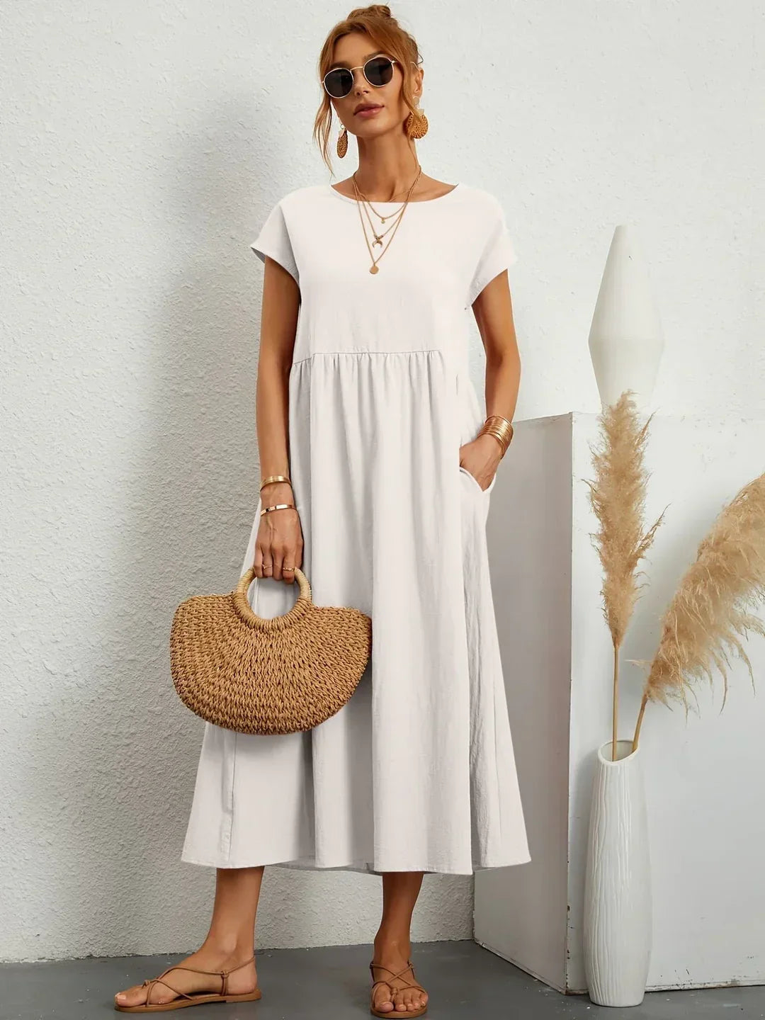 MARGOT | FLUID MIDI DRESS TIMELESS ELEGANCE