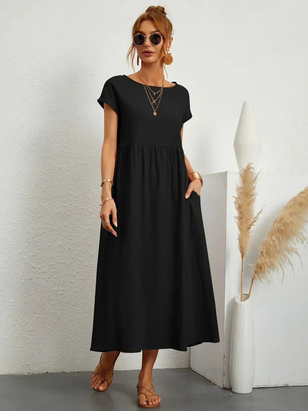 MARGOT | FLUID MIDI DRESS TIMELESS ELEGANCE