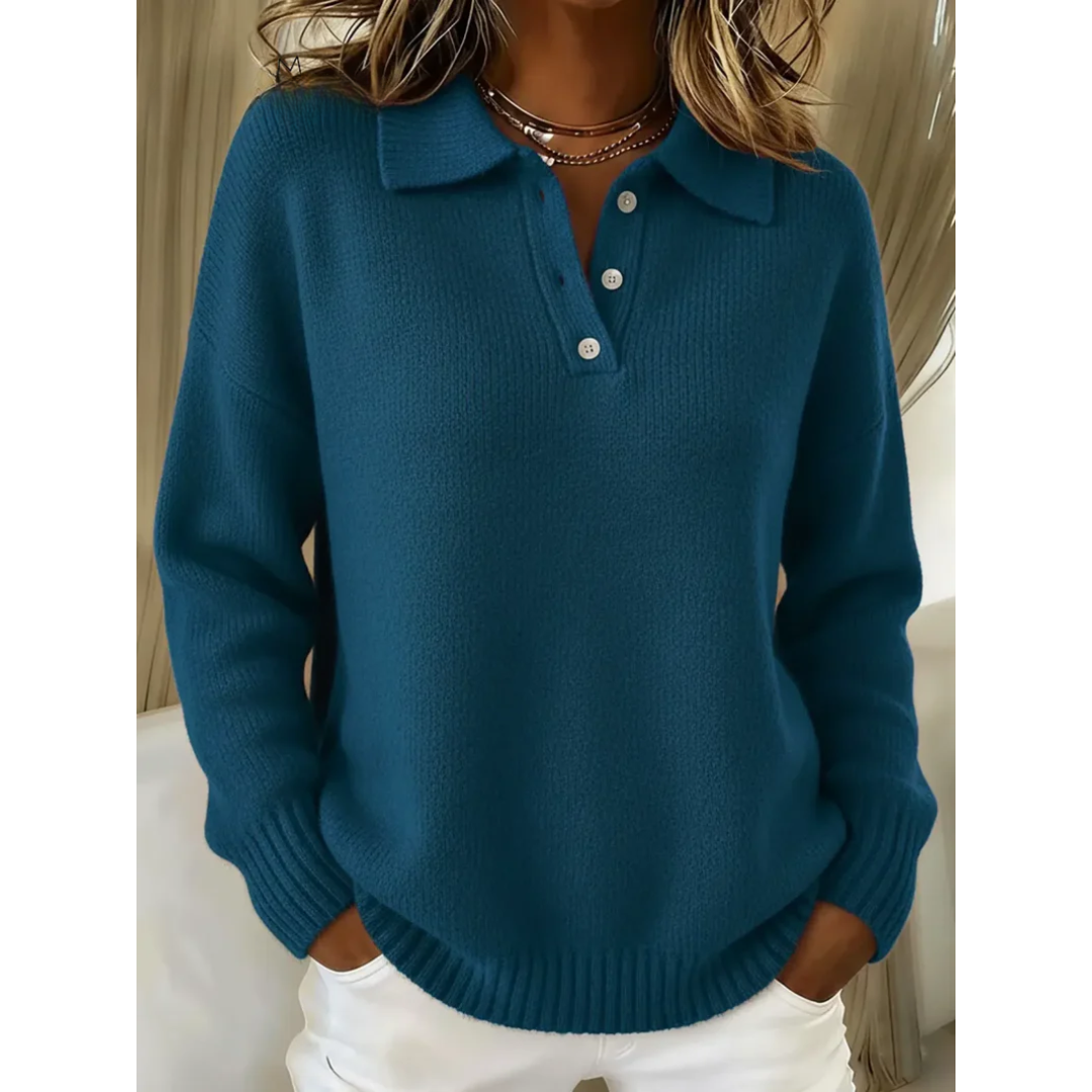 MONTANA | COLLARED BUTTON KNIT SWEATER