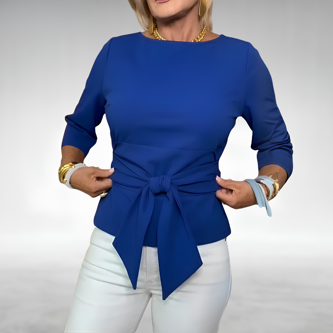 TIARNA | ELEGANT TIE-WAIST BLOUSE