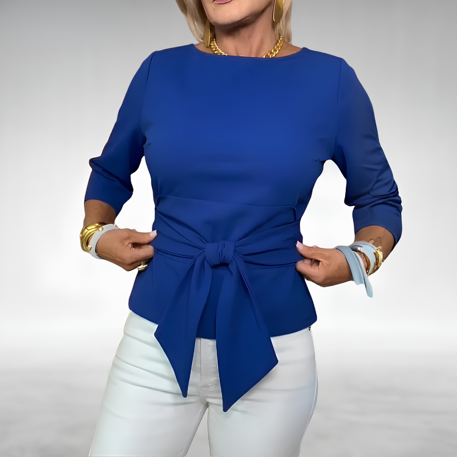 TIARNA | ELEGANT TIE-WAIST BLOUSE