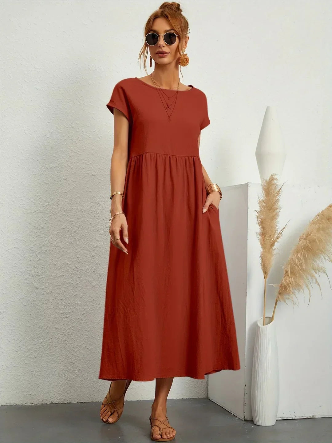 MARGOT | FLUID MIDI DRESS TIMELESS ELEGANCE