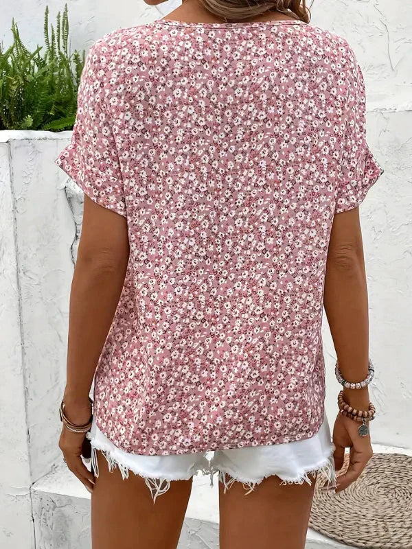 RACHEL | FLORAL BUTTON-UP BLOUSE