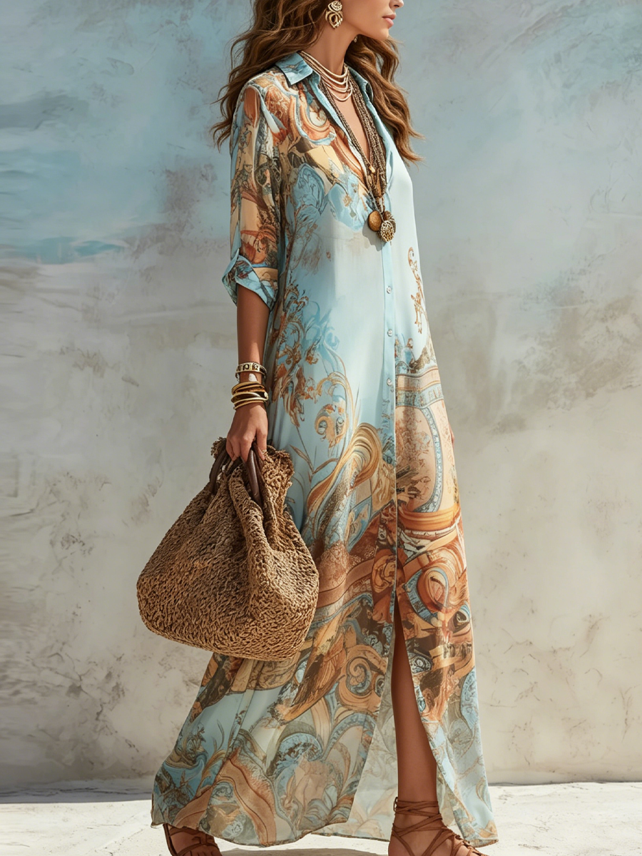 JASMINE | MEDITERRANEAN SHIRT DRESS
