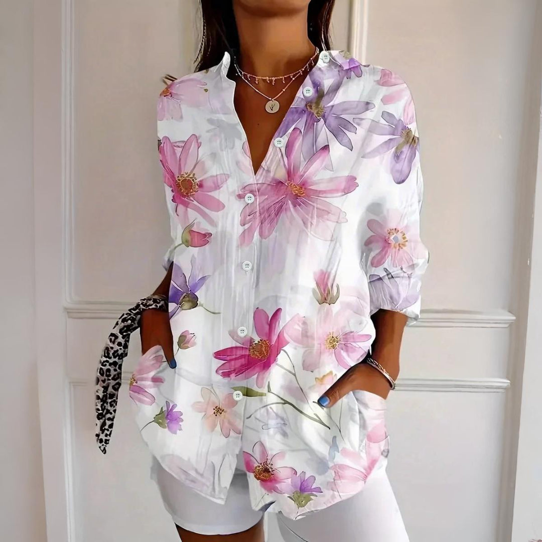 HAYLEY | FLORAL BREEZE BUTTON-UP SHIRT