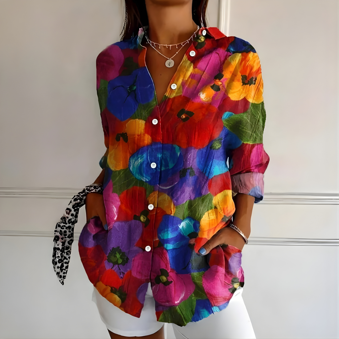 BETHANY | COLORFUL PATTERN BLOUSE