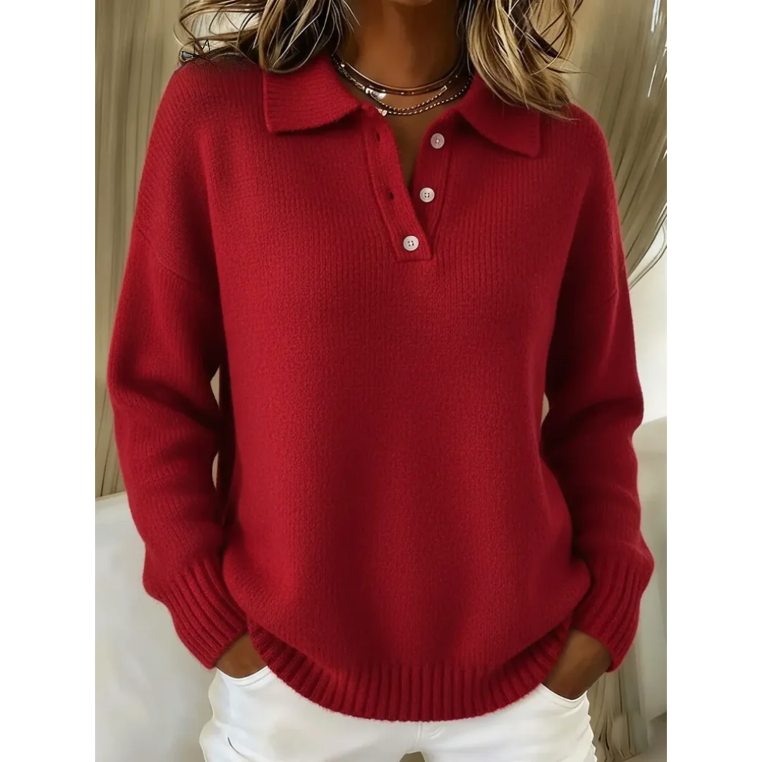 MONTANA | COLLARED BUTTON KNIT SWEATER