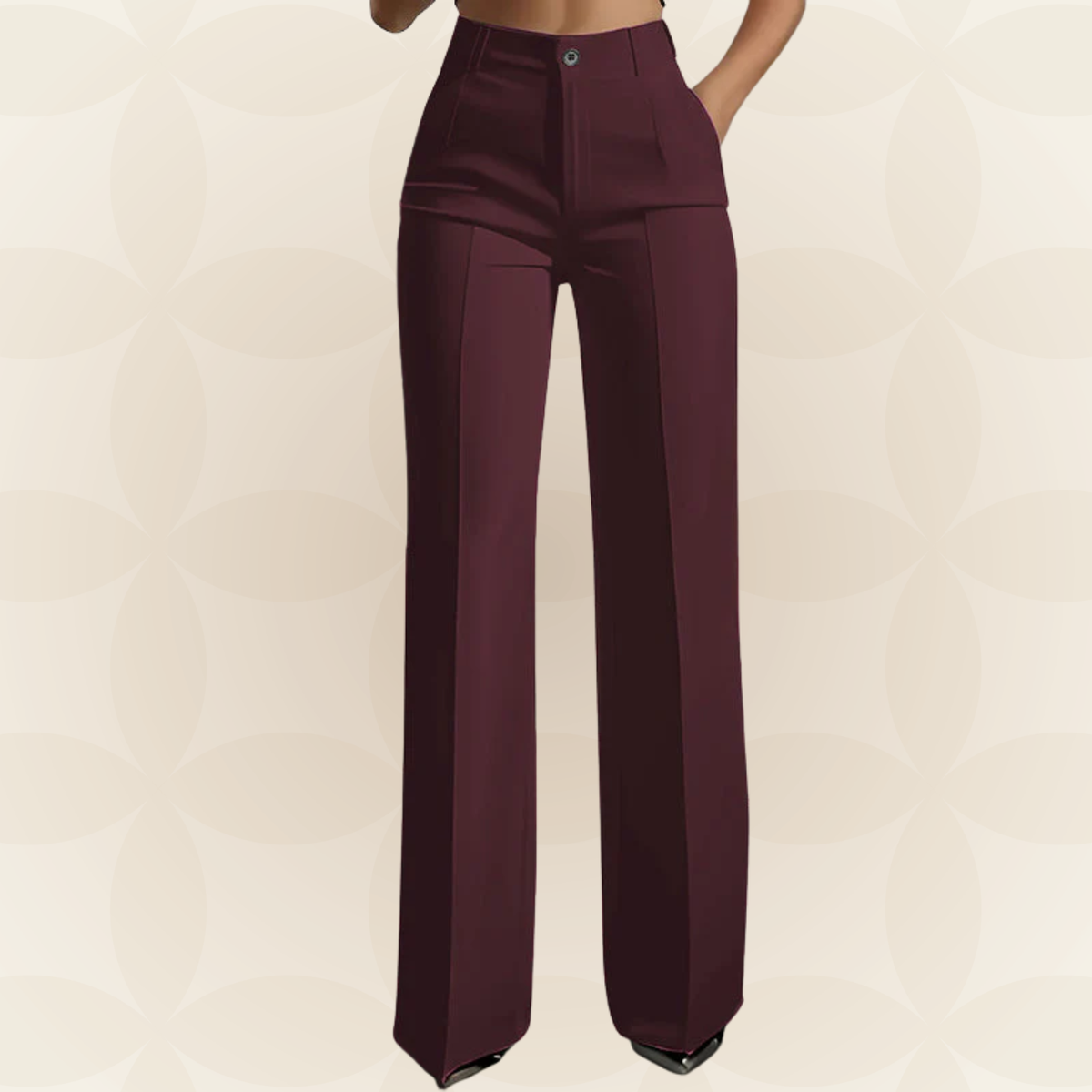 AINSLIE | HIGH-WAISTED WIDE-LEG TROUSERS