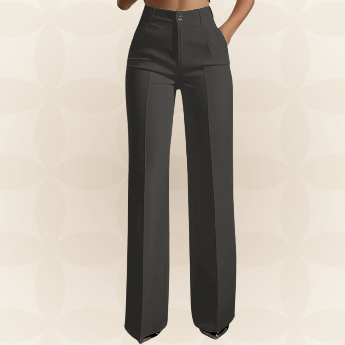 AINSLIE | HIGH-WAISTED WIDE-LEG TROUSERS