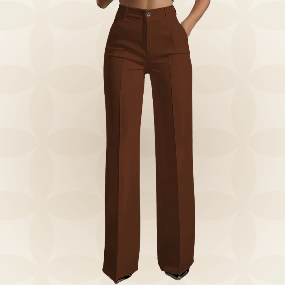 AINSLIE | HIGH-WAISTED WIDE-LEG TROUSERS