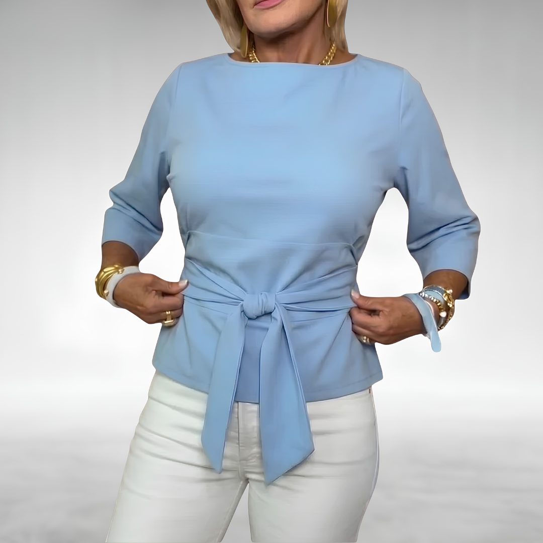 TIARNA | ELEGANT TIE-WAIST BLOUSE