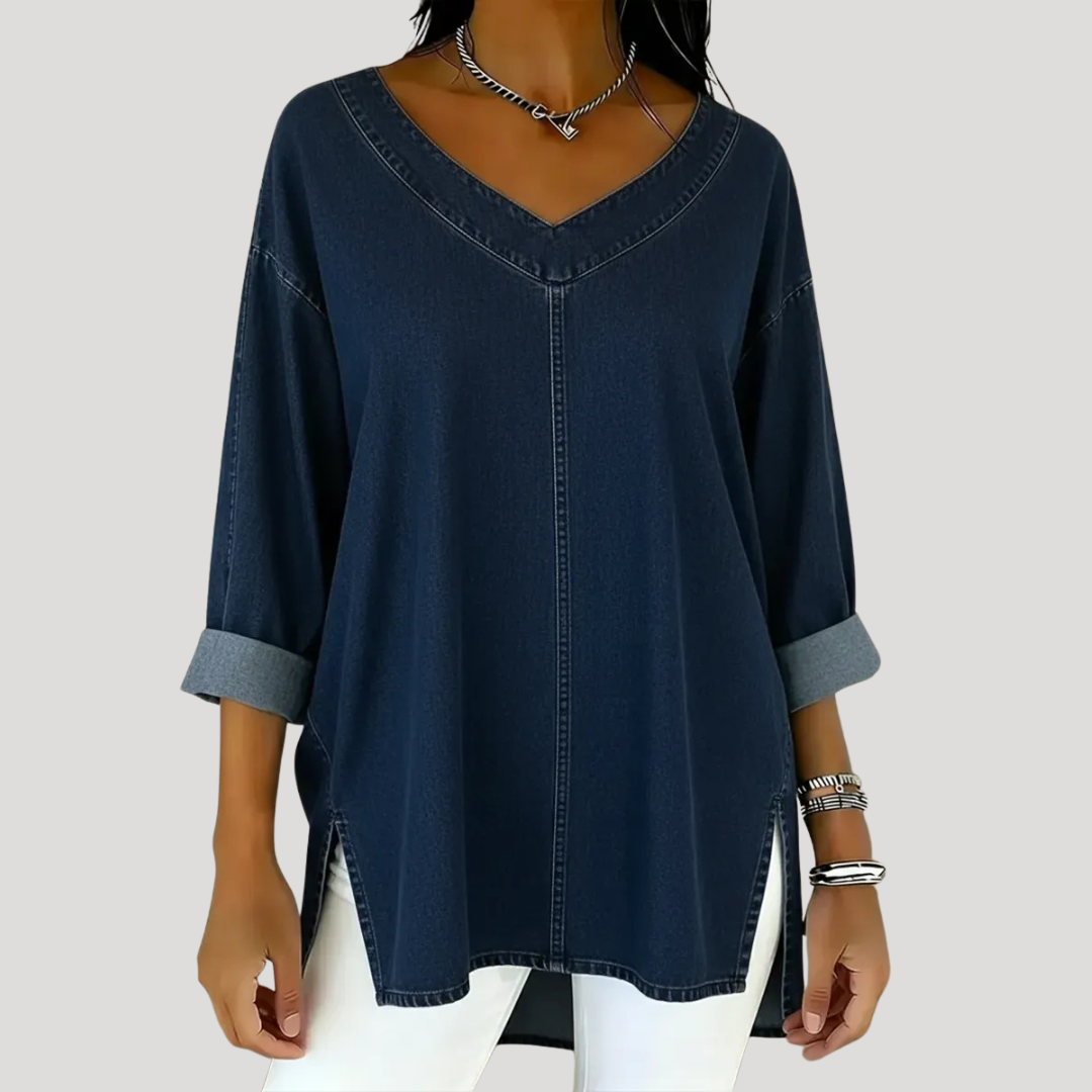 LACEY | VINTAGE OVERSIZED DENIM TOP