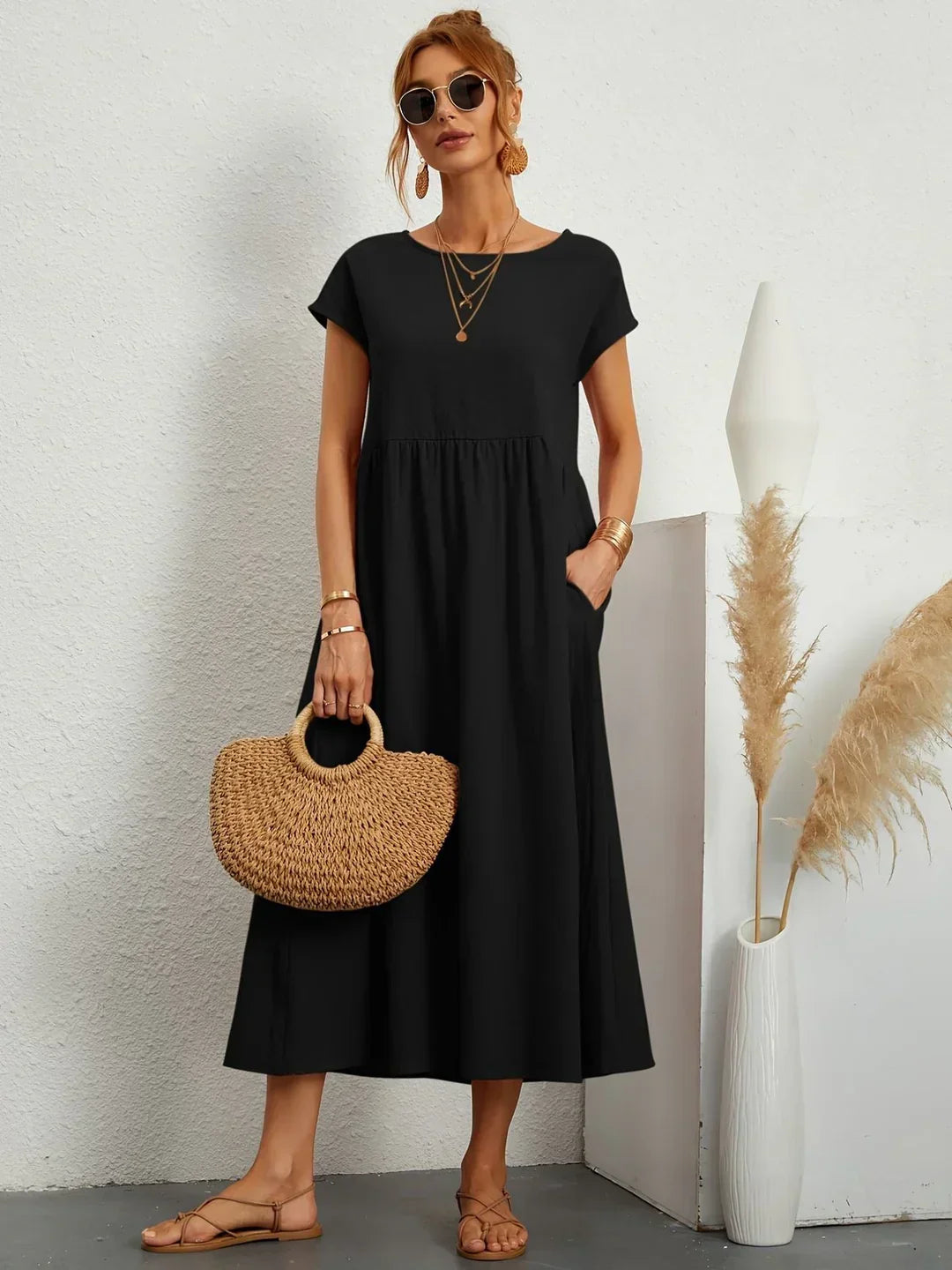 MARGOT | FLUID MIDI DRESS TIMELESS ELEGANCE