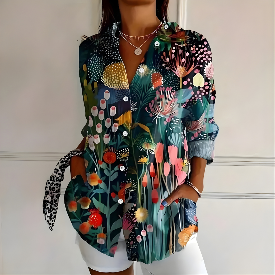 BETHANY | COLORFUL PATTERN BLOUSE