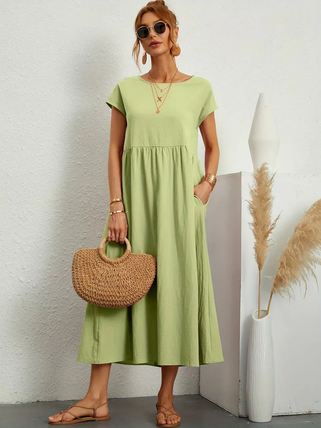 MARGOT | FLUID MIDI DRESS TIMELESS ELEGANCE