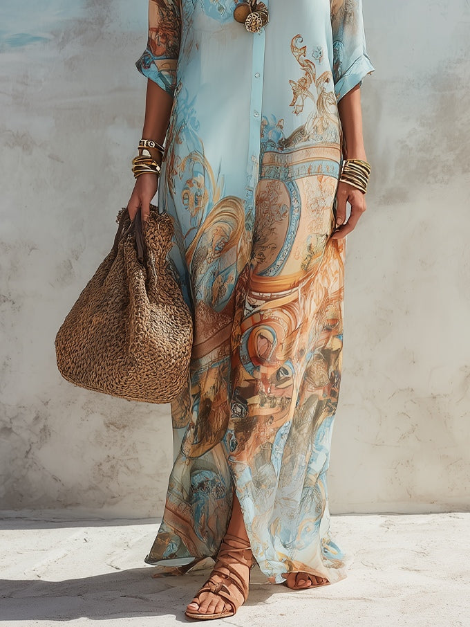 JASMINE | MEDITERRANEAN SHIRT DRESS