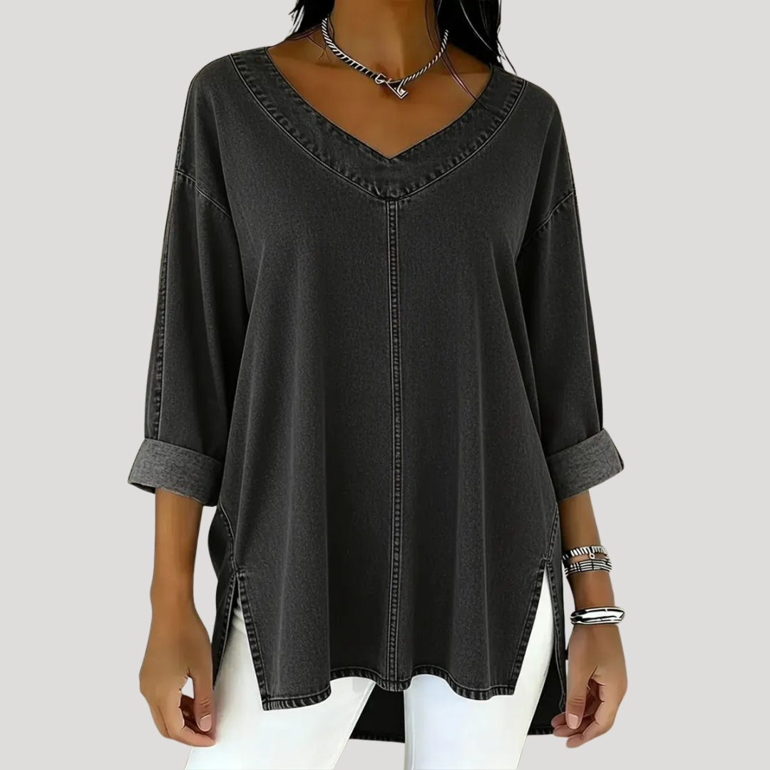 LACEY | VINTAGE OVERSIZED DENIM TOP