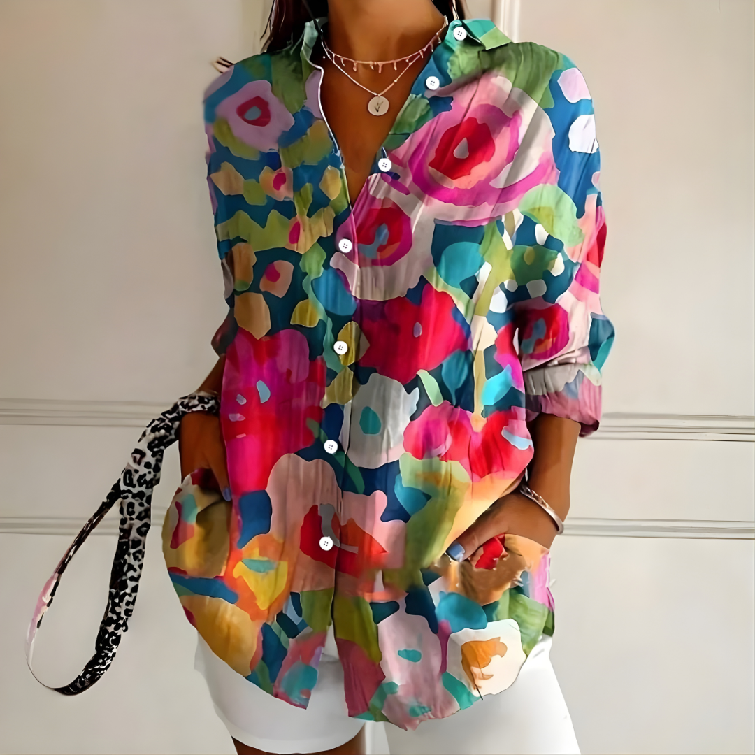 BETHANY | COLORFUL PATTERN BLOUSE