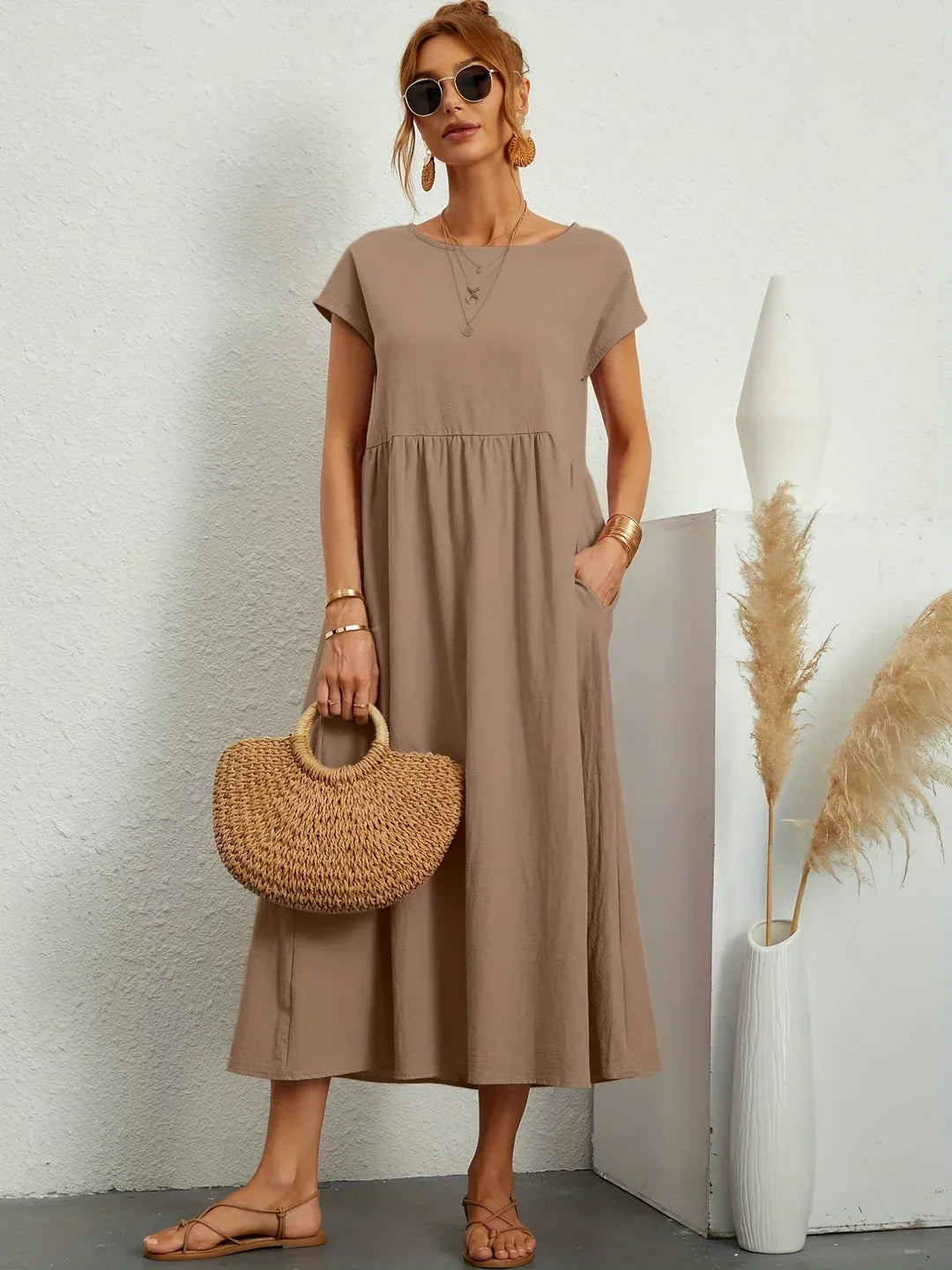 MARGOT | FLUID MIDI DRESS TIMELESS ELEGANCE