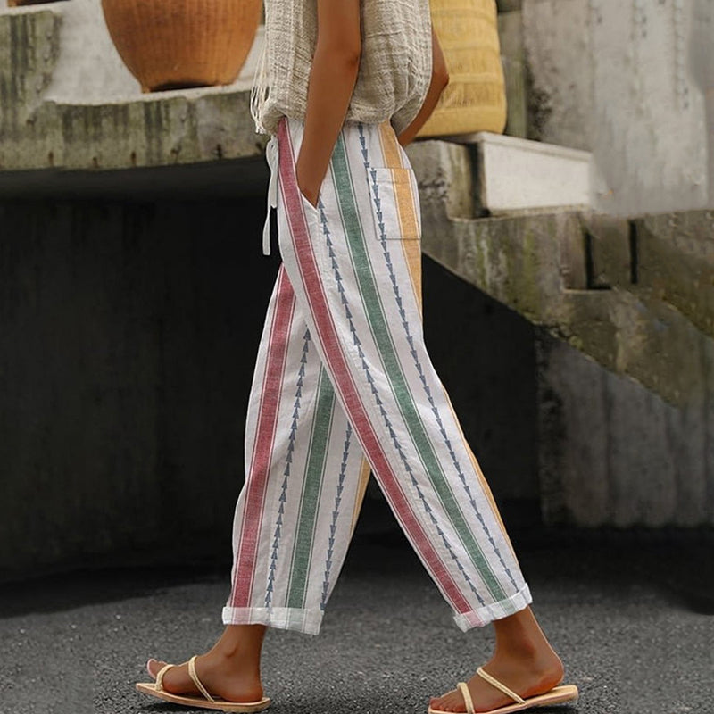OLIVIA | STRIPED CASUAL PANTS
