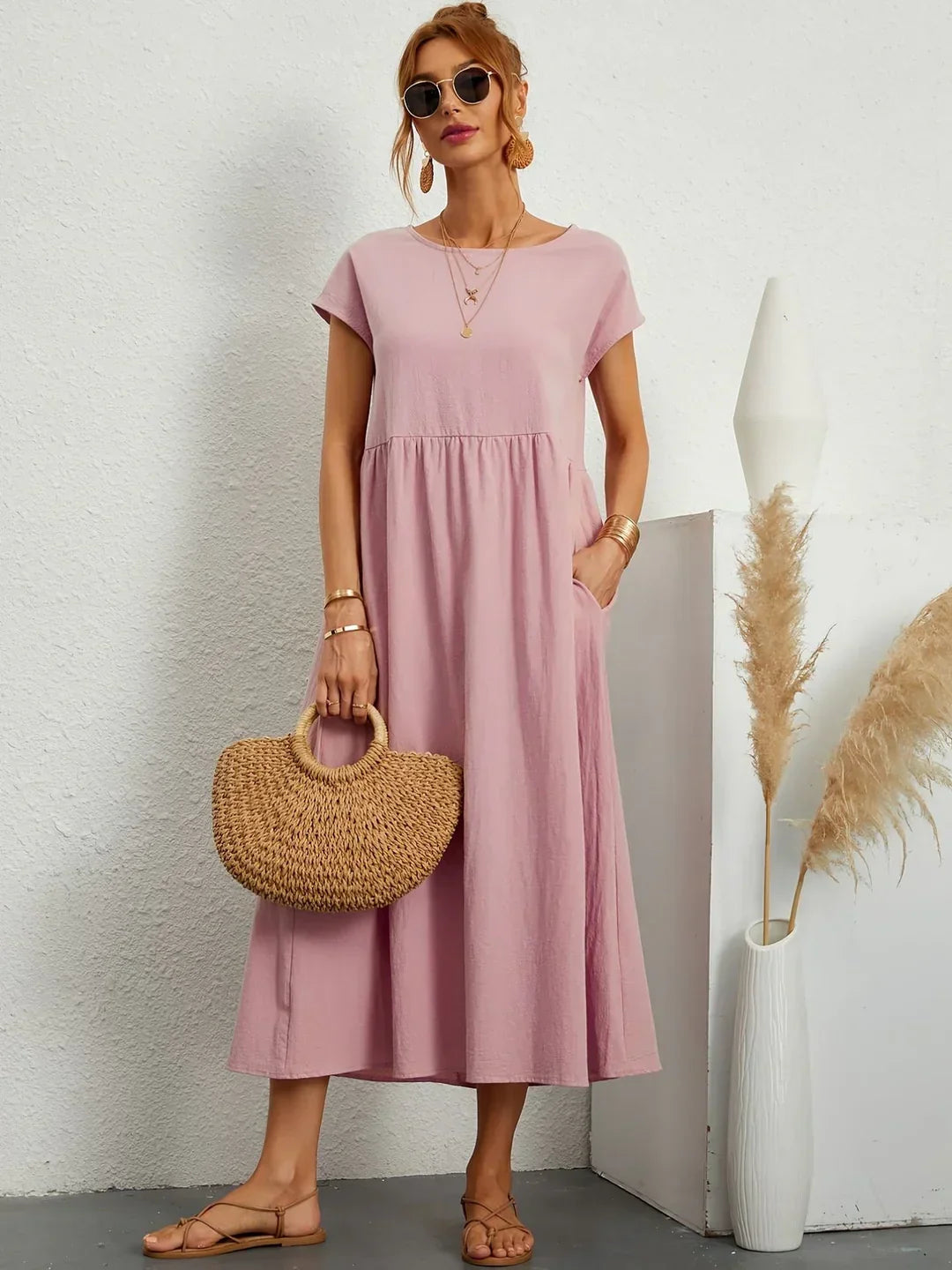 MARGOT | FLUID MIDI DRESS TIMELESS ELEGANCE