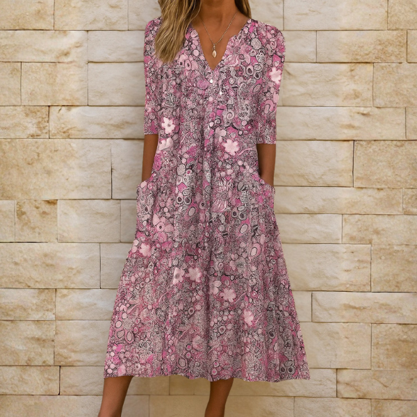 ALYSSA | ELEGANT V-NECK DRESS