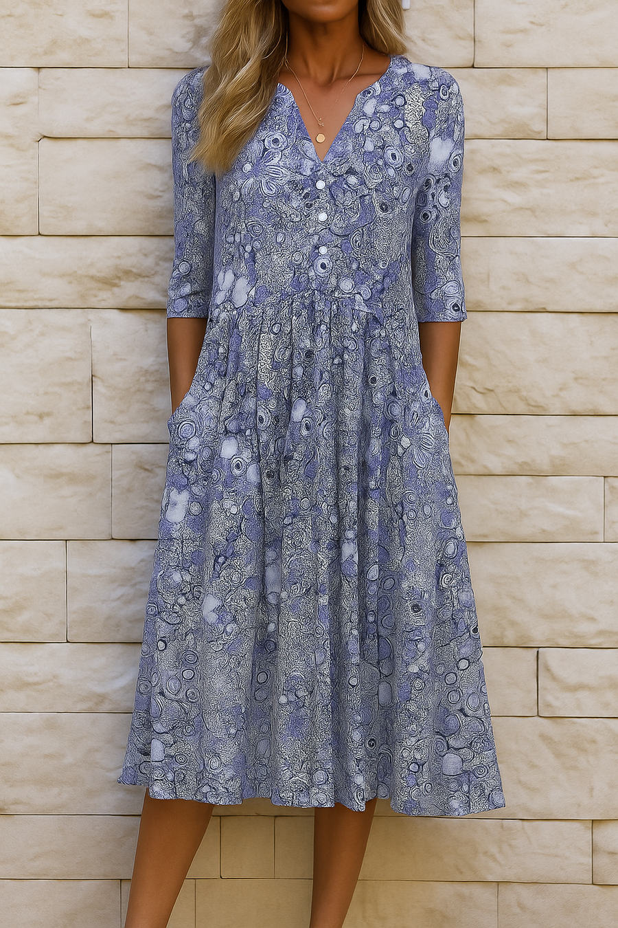 ALYSSA | ELEGANT V-NECK DRESS
