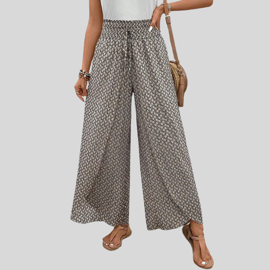 CHLOE | WIDE GEOMETRIC PRINT PANTS