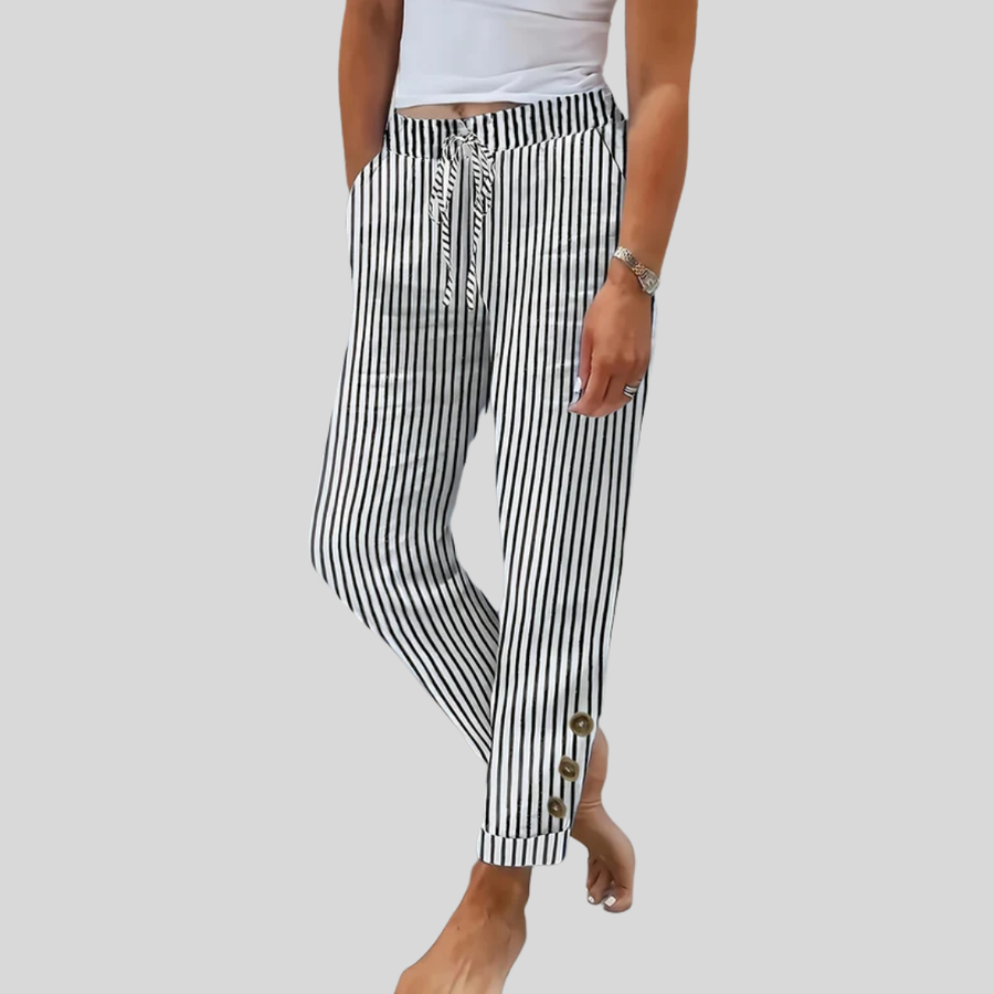 WILLOW | BLACK STRIPED PANTS