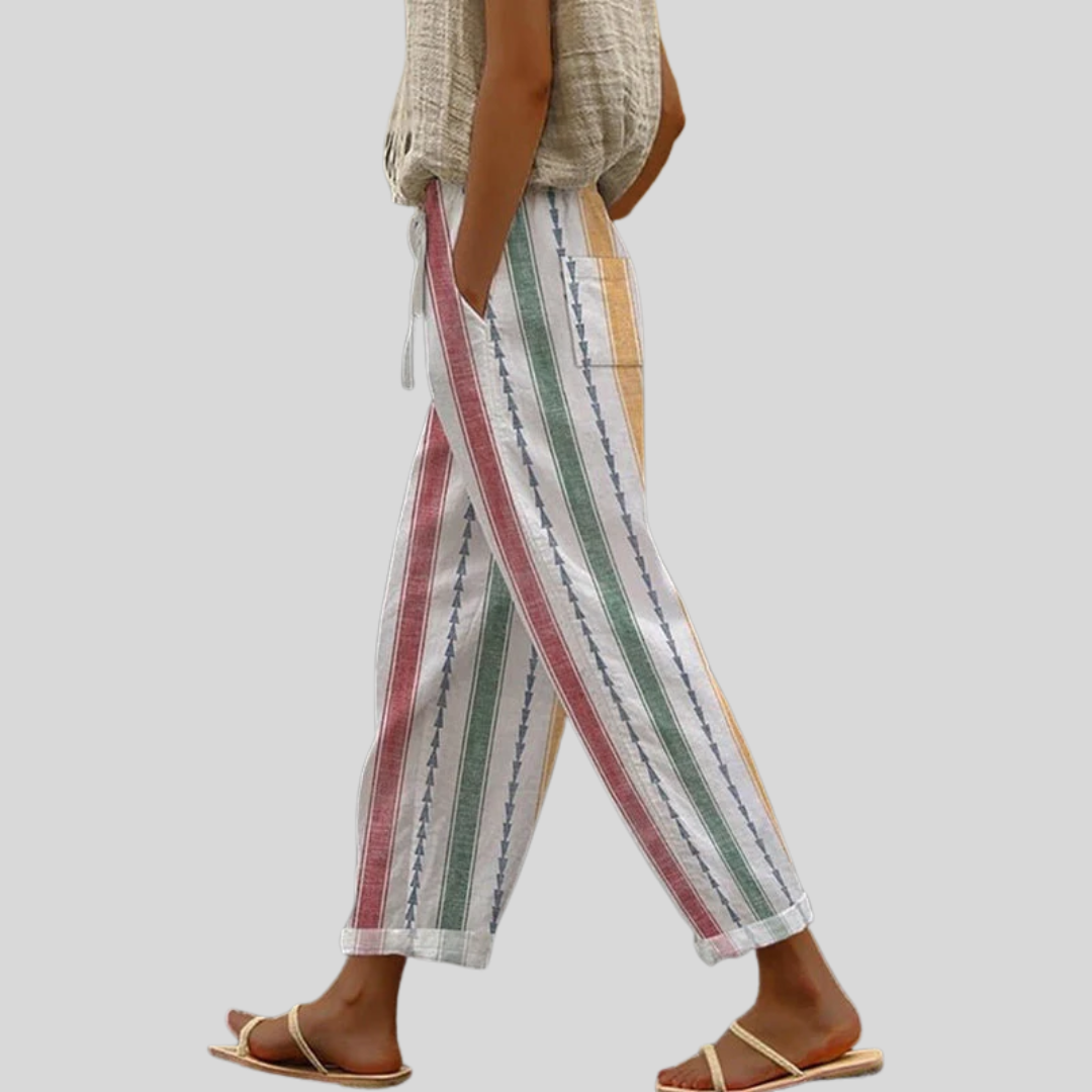 OLIVIA | STRIPED CASUAL PANTS