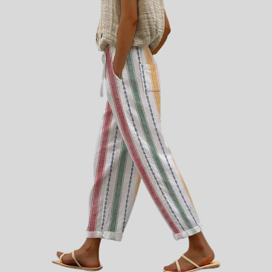 OLIVIA | STRIPED CASUAL PANTS