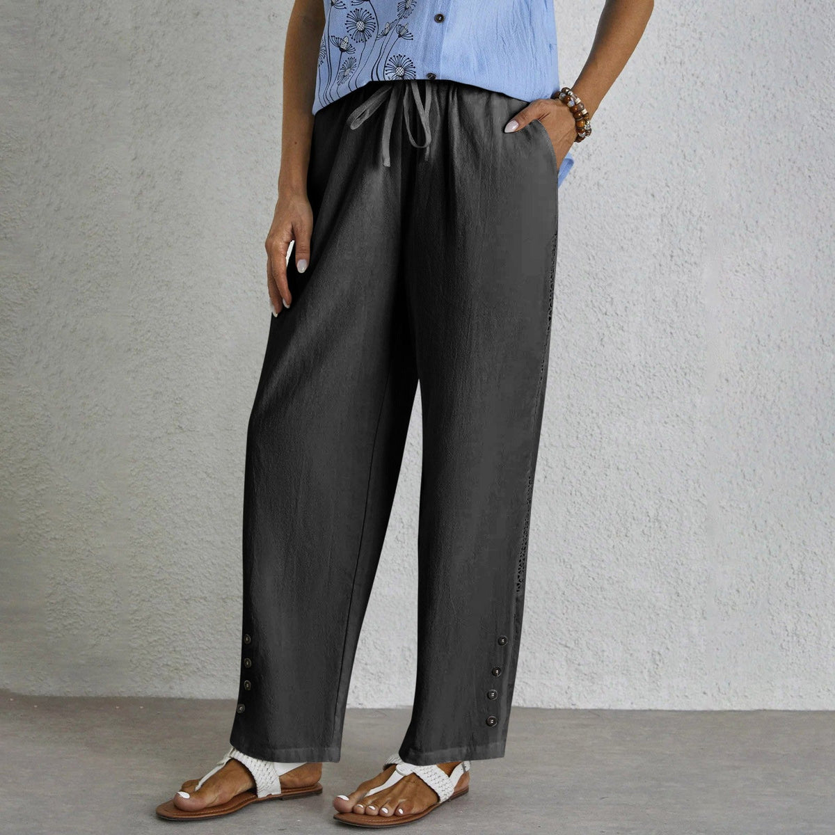 ZALI | RELAXED BUTTON PANTS