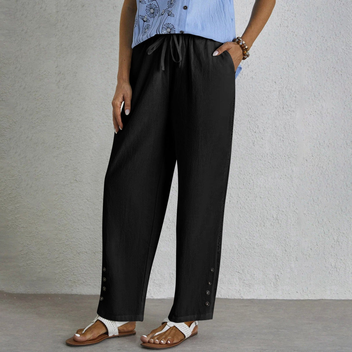 ZALI | RELAXED BUTTON PANTS