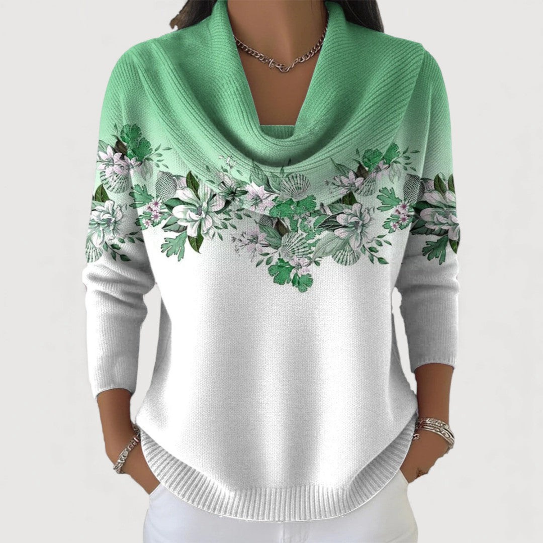 ERIN | FLORAL SOFT COLLARED JUMPER