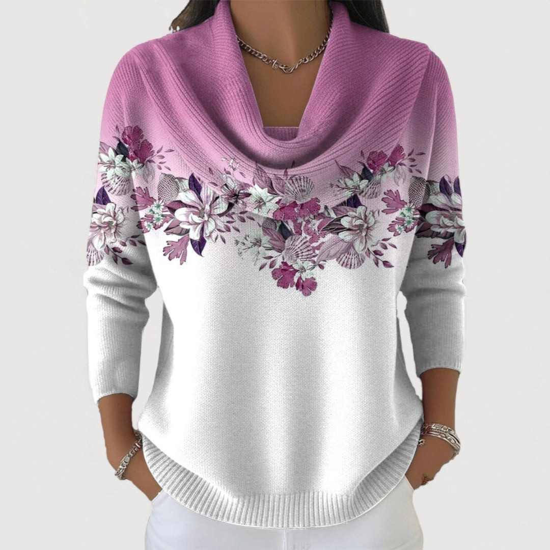 ERIN | FLORAL SOFT COLLARED JUMPER