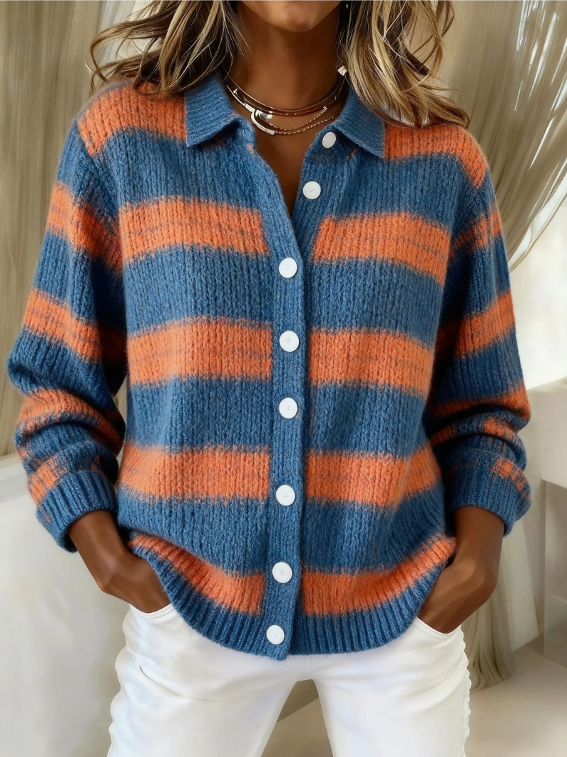 WENDY | STRIPED HOODIE BLOUSE