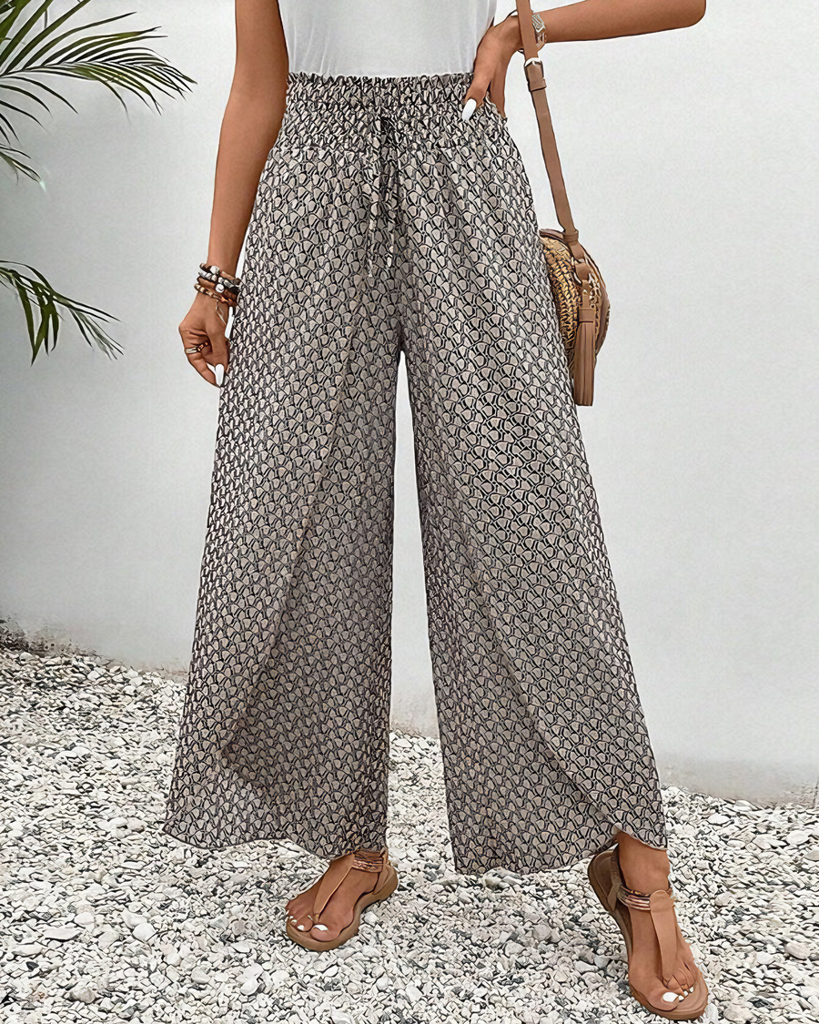 CHLOE | WIDE GEOMETRIC PRINT PANTS