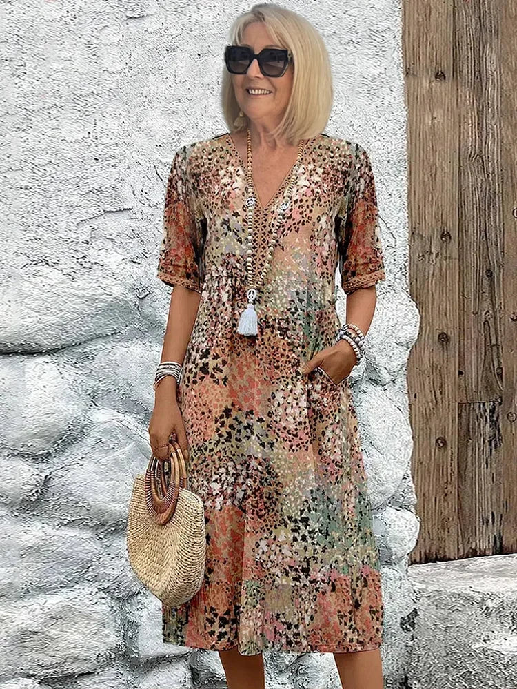 HARRIET | VIBRANT MID LENGTH DRESS