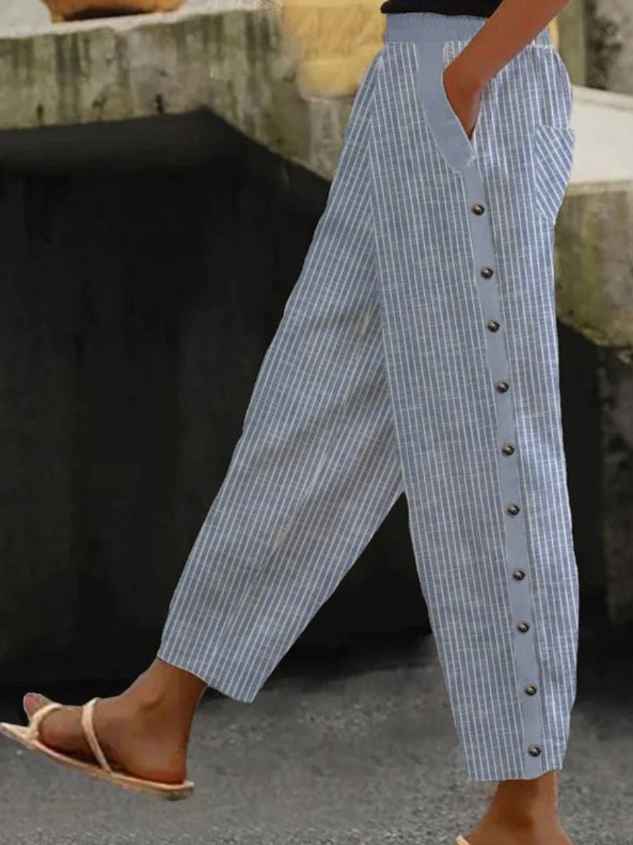 MIA | STRIPED BUTTON PANTS