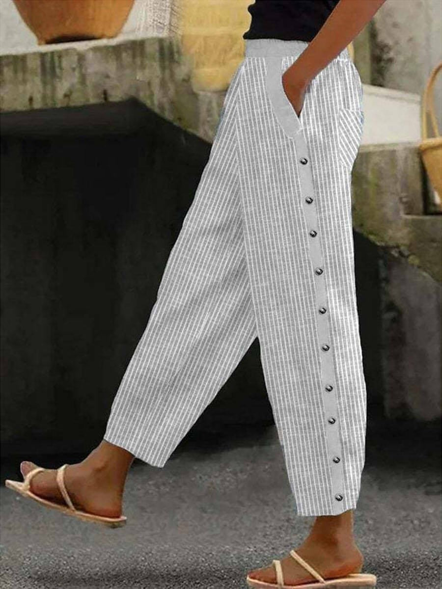 MIA | STRIPED BUTTON PANTS