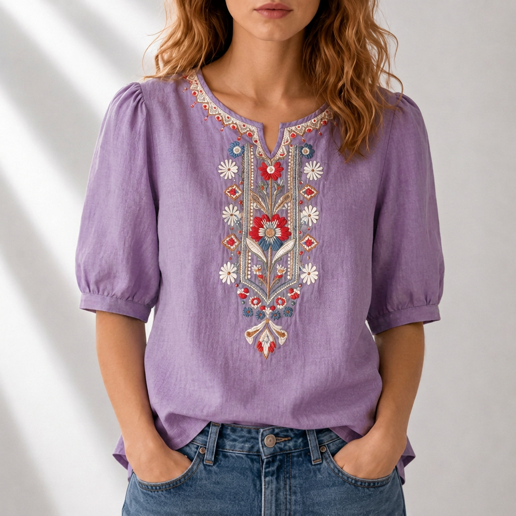 BELLA | FLORAL EMBROIDERED BLOUSE