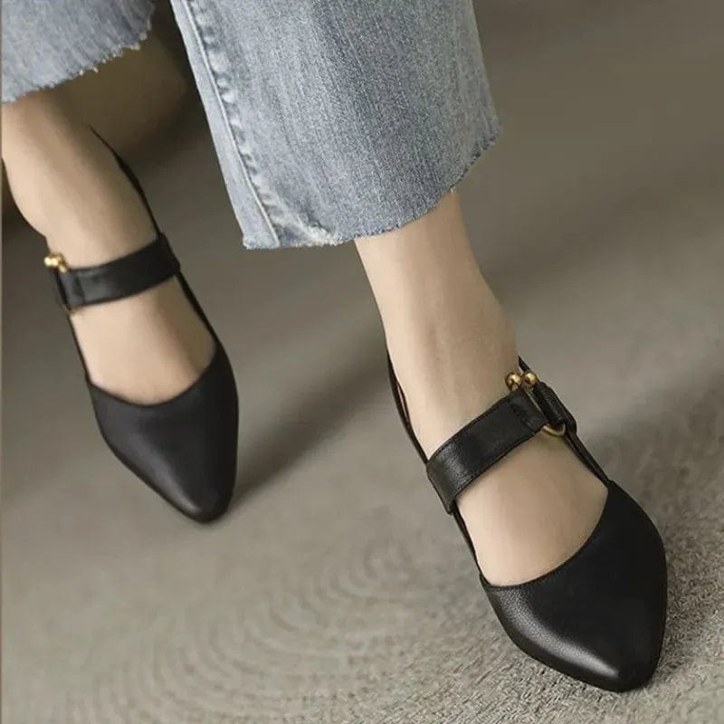 VIVIENNE | ELEGANT LEATHER SLINGBACK HEELS