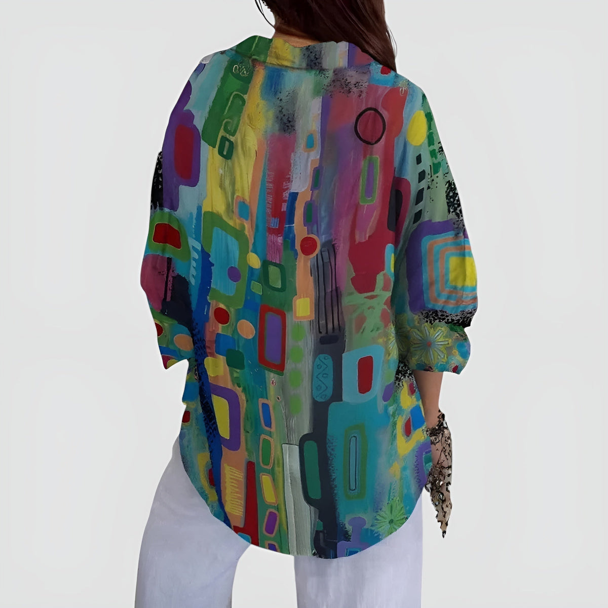 ELIZA | BLOUSE WITH GEOMETRIC PATTERN