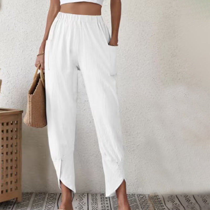 ELLA | SLIT-HEM TAPERED PANTS